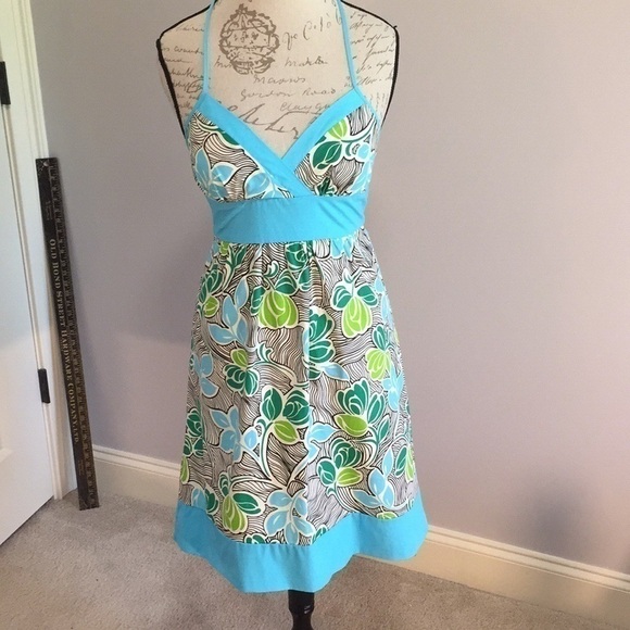 XOXO Floral Print Halter Dress - Picture 1 of 6